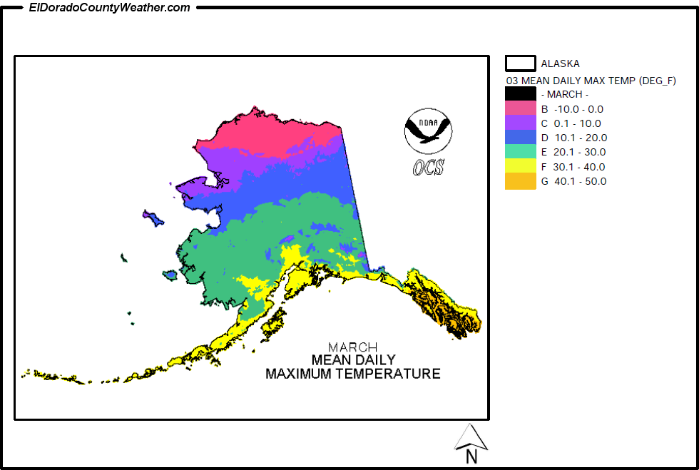 Alaska YearlyMonthly Mean Daily Maximum Temperatures